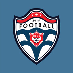 Football Club Logo Design with Shield