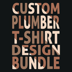 custom plumber t-shirt design bundle