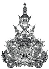 Tattoo art thai giant pattern literature hand drawing sketch