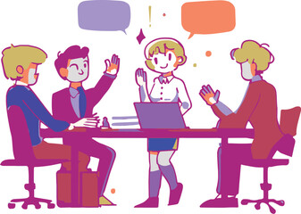 オフィスで会議風景