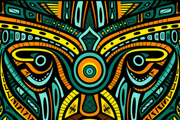 Abstract pattern from folk art african background