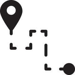 Destination black glyph Icon Design