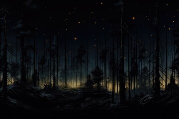 A Dark And Mysterious Forest Background