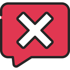 Fototapeta premium Cross Incorrect Message Icon