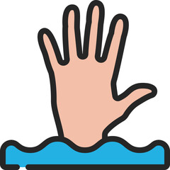 Help Hand In Water Icon