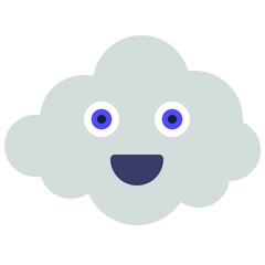 Happy Face Cloud Icon