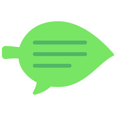 Leaf Message Bubble Icon