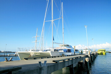 Yachts docked at Marina on the Island