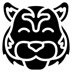Happy Tiger Face Icon