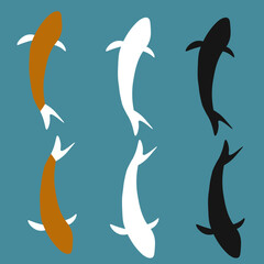 Fish Silhouette, Koi