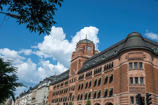 Stockholm Sweden, Central Post Office Building, upper part of Centralposthuset.