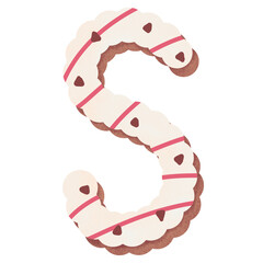 Alphabet cartoon sweet candy bakery font