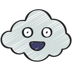 Happy Face Cloud Icon