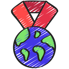 Earth Medal Icon