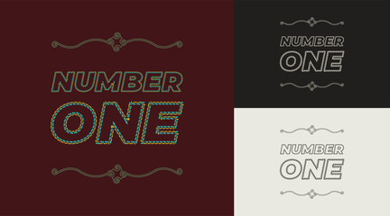 Number 1 logo camouflaged in the word one