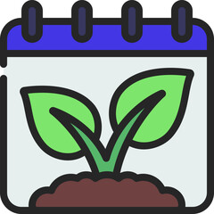 Plant Day Calendar Icon