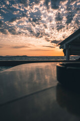 Sunset at Myknos, Greece