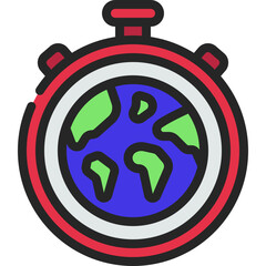 Earth Stopwatch Icon