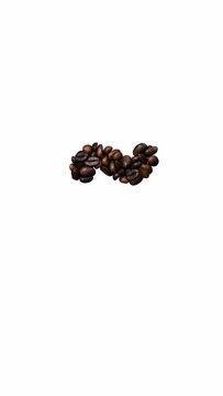 Animated Coffee typeface text with alpha channel the character Tilde
