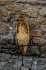 old amphora on the wall