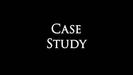 Case study written on black background 