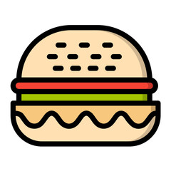 Hamburger Vector Icon Design Illustration