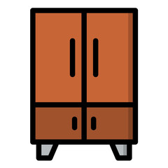Cupboard Vector Icon Design Illustration