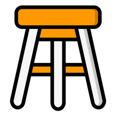 Bar Stool Vector Icon Design Illustration