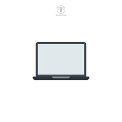 laptop icon symbol vector illustration isolated on white background