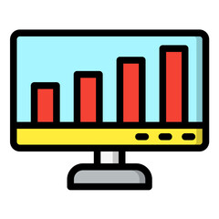 Bar Chart Vector Icon Design Illustration