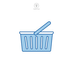 Basket icon symbol vector illustration isolated on white background