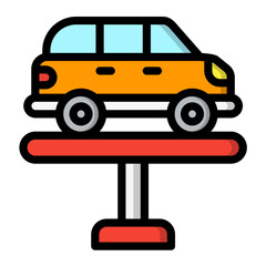 Car lift Vector Icon Design Illustration