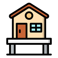 Cottage Vector Icon Design Illustration