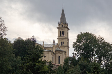Fototapeta na wymiar Hill Church (St. Nicholas) in Sighisoara, Romania