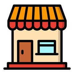 Coffee Shop Vector Icon Design Illustration