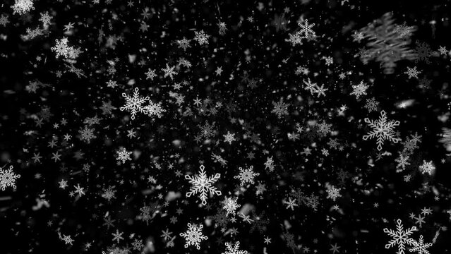 Realistic Snow and Snowflakes animation with seamless Loop, High Quality Winter and Christmas Theme Animation, Extend the duration as required with Seamless Loop

