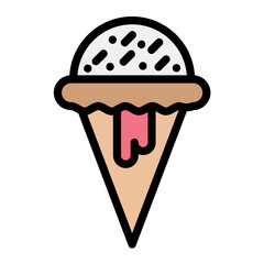 Ice cream Vector Icon Design Illustration