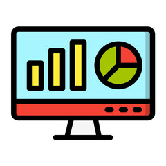 Web analytics Vector Icon Design Illustration