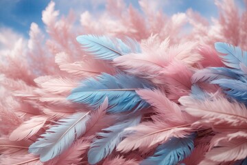 Abstract background texture Closeup detail of feathers. ai generative