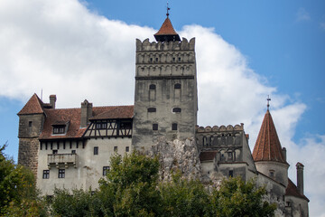 Fototapeta na wymiar Brasov, Romania. The medieval Castle of Bran, known for the myth of Dracula.