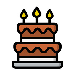 Cake Vector Icon Design Illustration