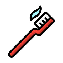Tooth Brush Vector Icon Design Illustration