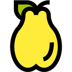 Quince Vector Icon Design Illustration