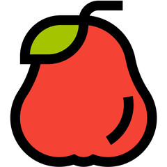 Roseapple Vector Icon Design Illustration