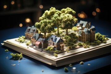 Miniature real estate house for sale