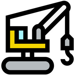 Crane Machine Vector Icon Design Illustration
