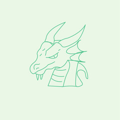 dragon icon vector isolated on white background for your web and mobile app design, dragon logo concept