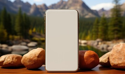 tablet in a forest