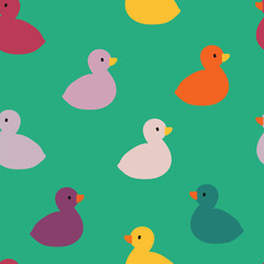 ducks seamless pattern