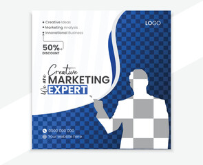 Business Social Media Post Design Template Vector Corporate Poster Banner Design.